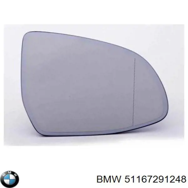 Купить 51167291248 BMW Стекло правого зеркала заднего вида