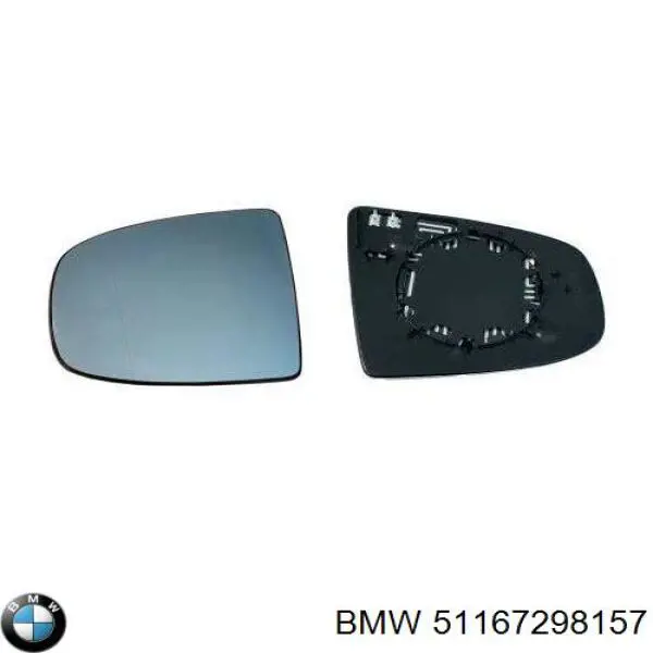 51167298157 BMW зеркальный элемент зеркала заднего вида левого