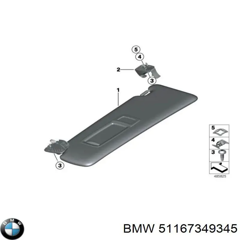 51167349345 BMW Козырек противосолнечный