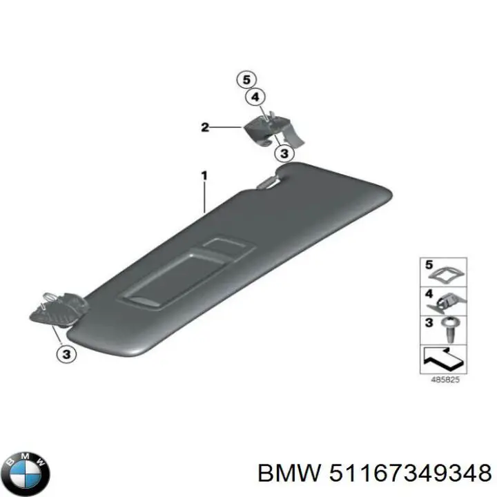 51167349348 BMW Козырек противосолнечный