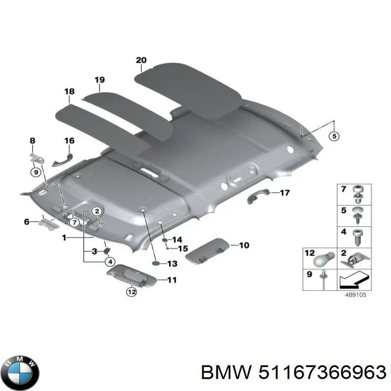 51167366963 BMW Козырек противосолнечный
