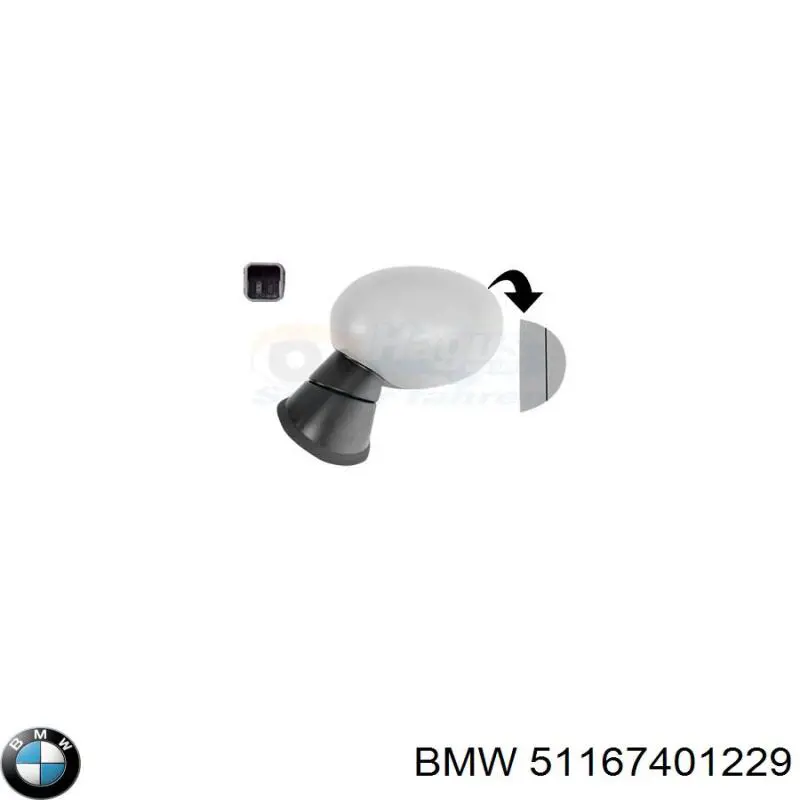 51167401229 BMW espelho de retrovisão esquerdo