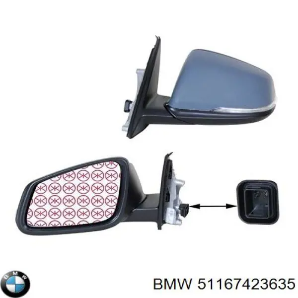 Зеркало заднего вида, левое BMW 51167423635 цена, от 228.04 USD