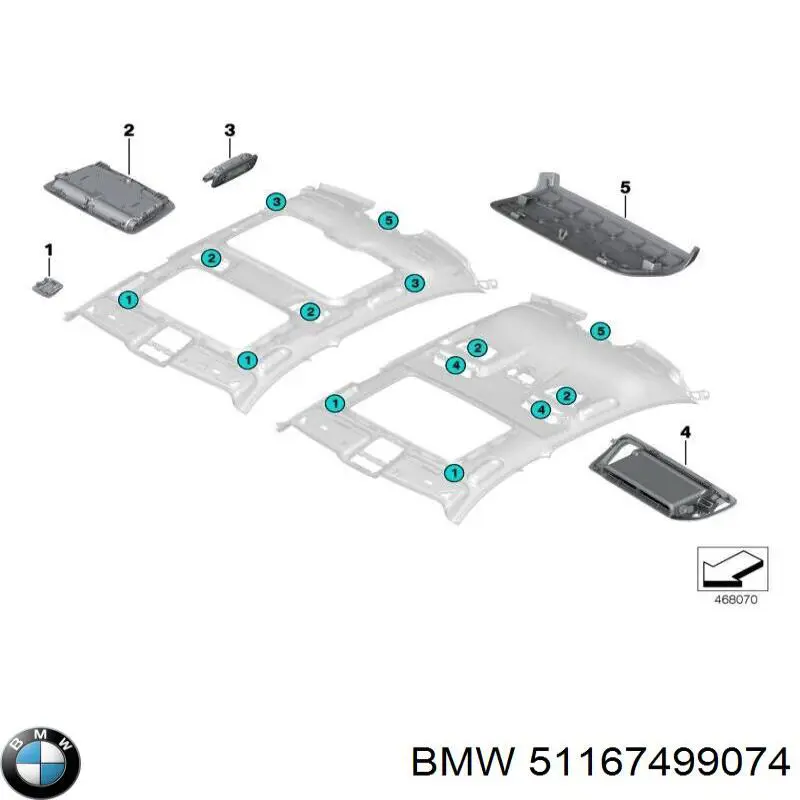 Купить 51167499074 BMW Ручка крыши салона