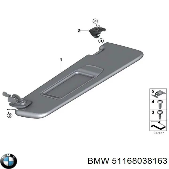 Pala contra o sol para BMW 5 (F10)