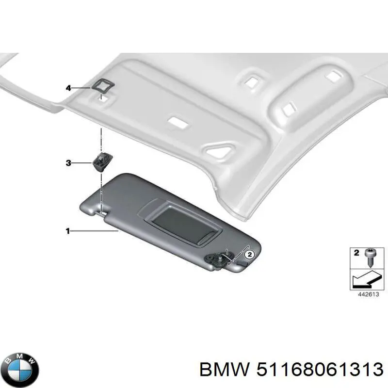 Козырек солнцезащитный автомобиля BMW 51168061313 цена, от 38.01 USD