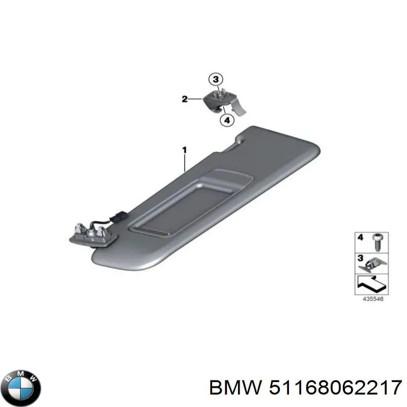 51168062217 BMW Козырек противосолнечный