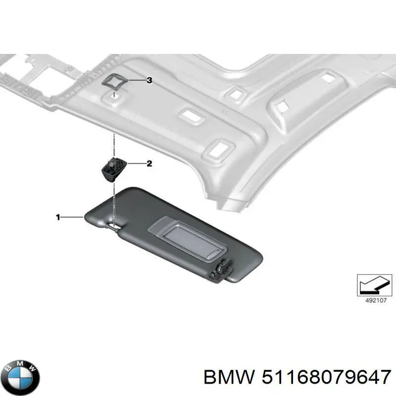 Козырек противосолнечный на BMW X7  G07