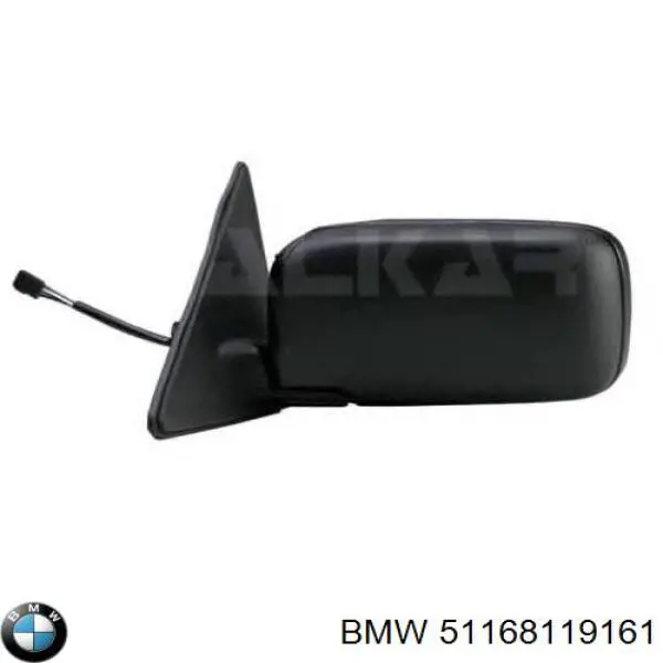 51168119161 BMW зеркальный элемент зеркала заднего вида левого