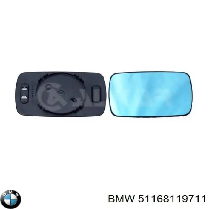 51168119711 BMW зеркальный элемент зеркала заднего вида правого
