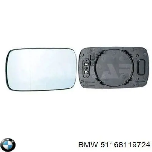 Зеркальный элемент зеркала заднего вида левого BMW 51168119724