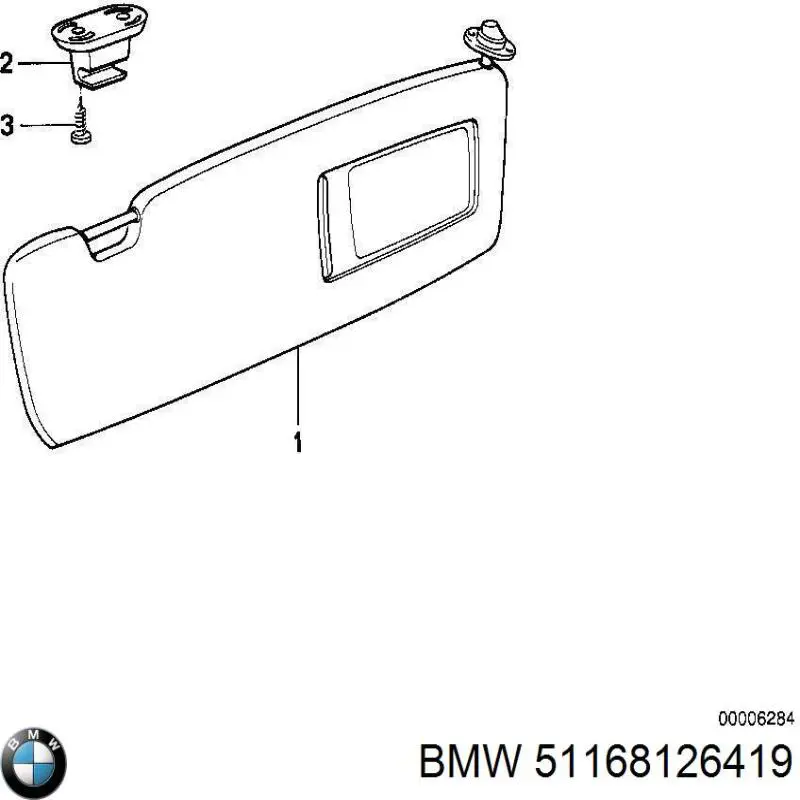 Козырек противосолнечный на BMW 5  E34