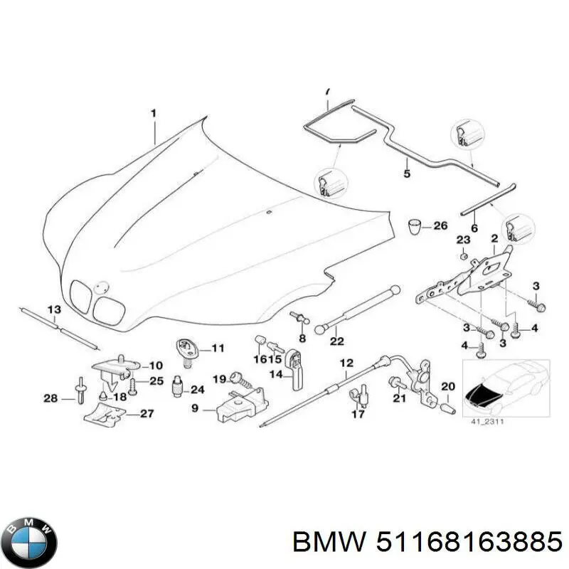 Купить 51168163885 BMW 