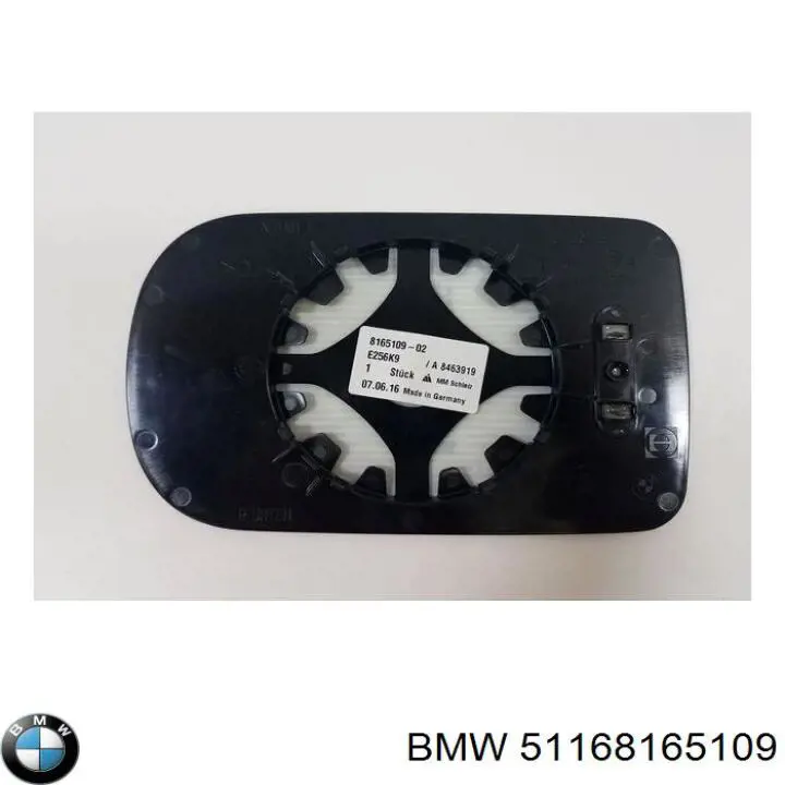 51168165109 BMW зеркальный элемент зеркала заднего вида левого