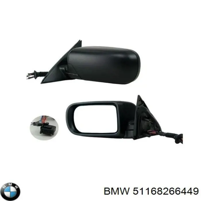 Зеркало заднего вида, левое BMW 51168266449 цена, от 211.51 USD