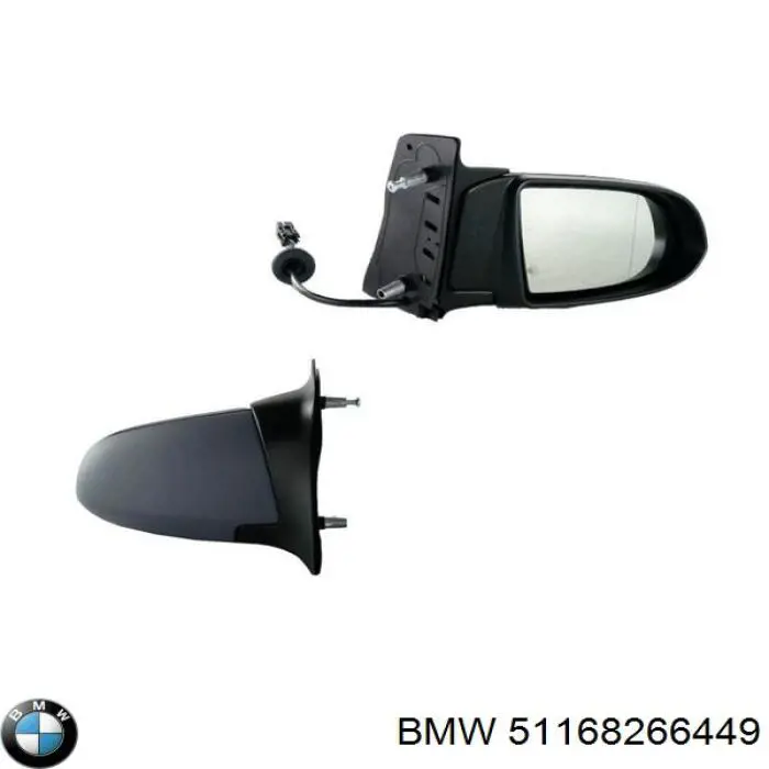 Зеркало заднего вида, левое BMW 51168266449 цена, от 211.51 USD