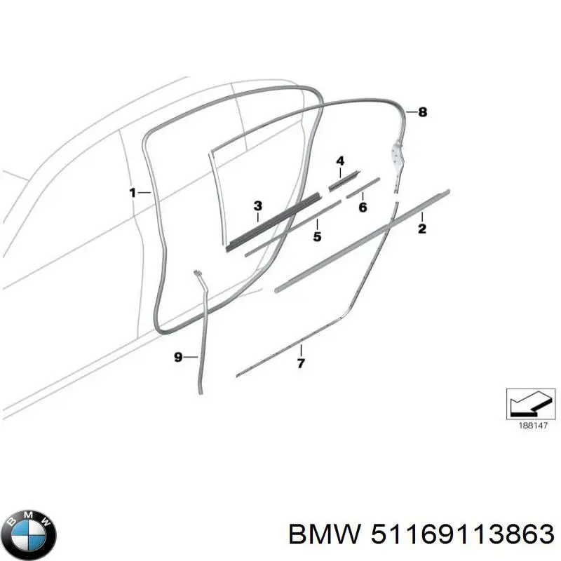 Купить 51169113863 BMW Подстаканник "торпедо"