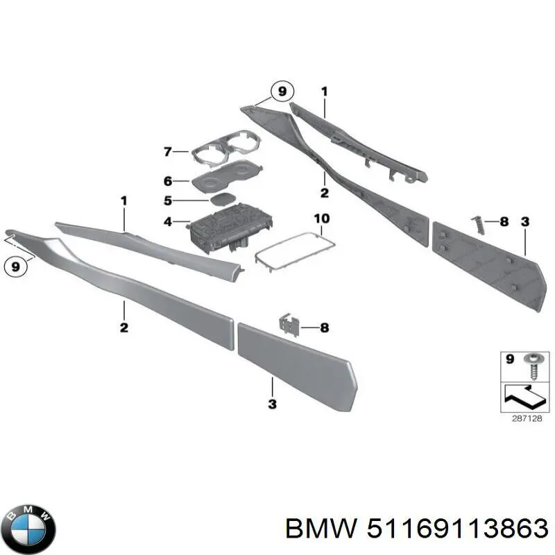 51169113863 BMW Подстаканник "торпедо"