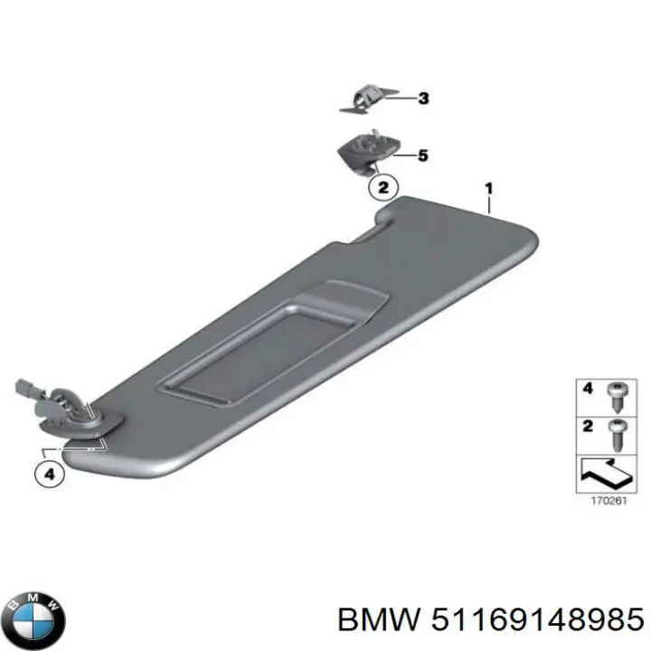 51169148985 BMW Козырек противосолнечный