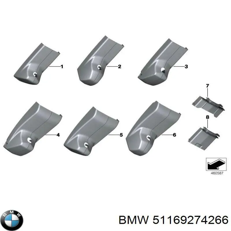 Espelho de salão interno BMW 5  F10