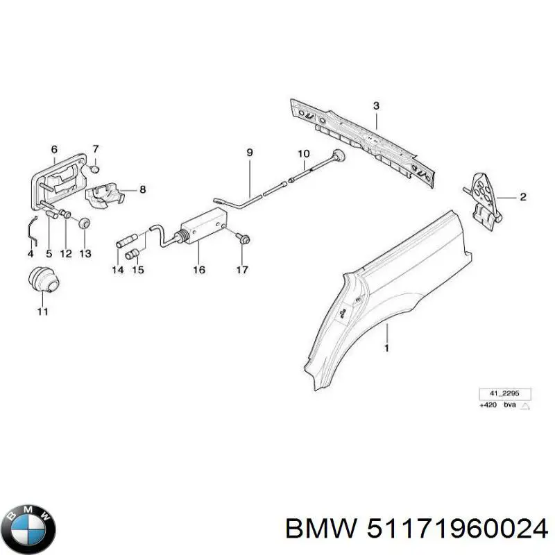 Лючок бензобака 51171960024 BMW