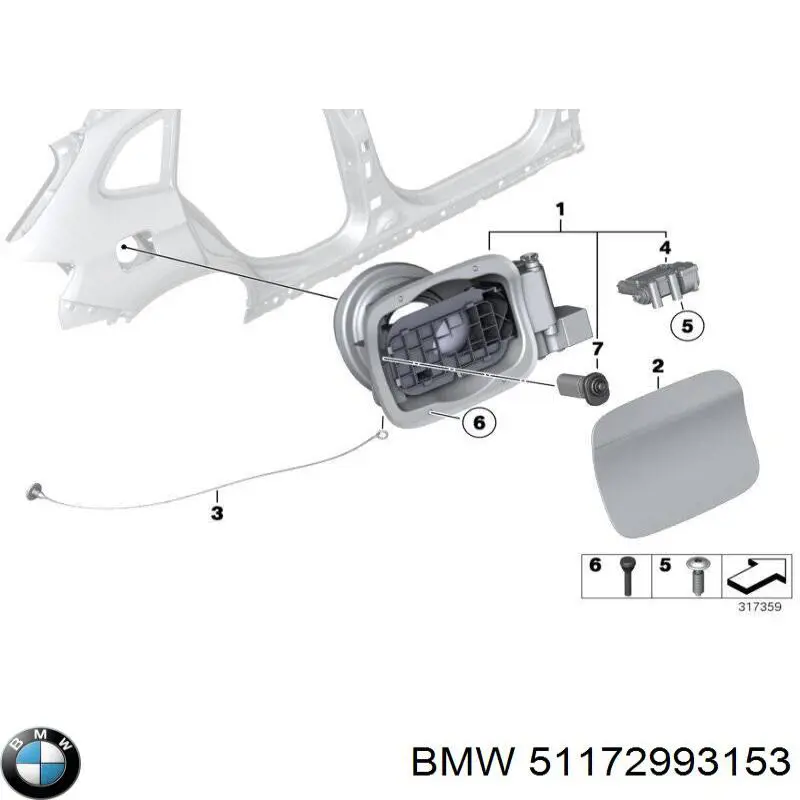Лючок бензобака (топливного бака) на BMW X1 (E84) купить.