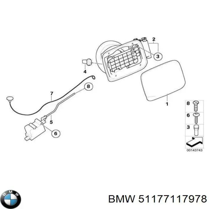 Лючок бензобака 51177117978 BMW