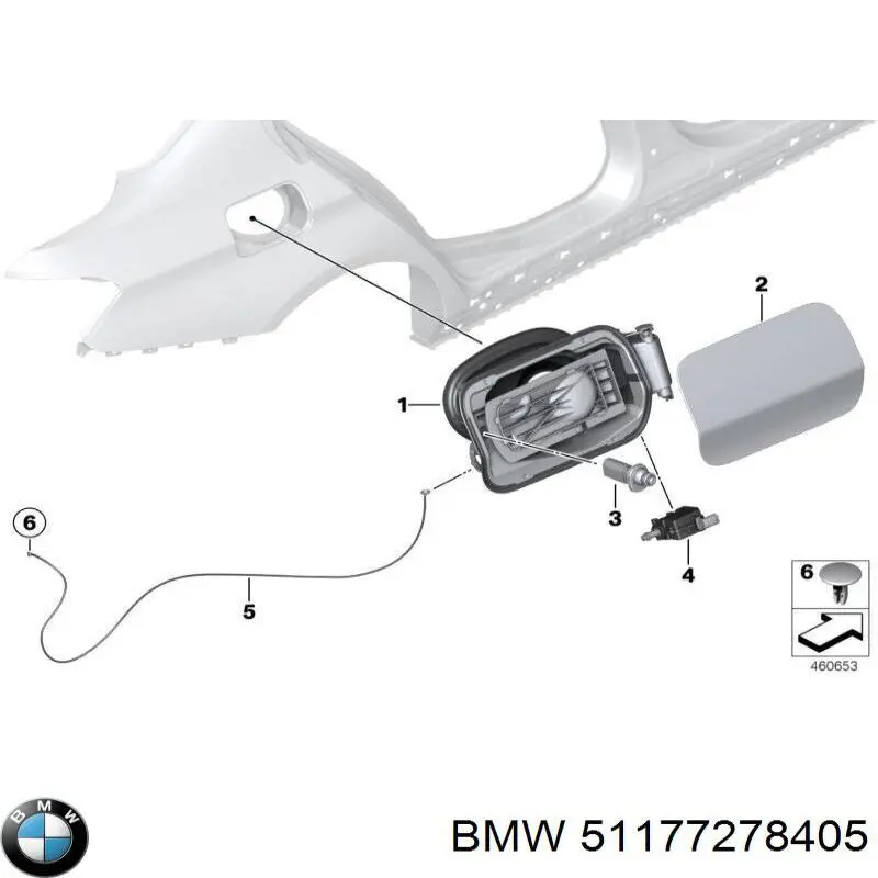 51177278405 BMW Дверка бензобака