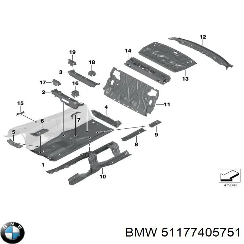 Горловина бензобака BMW 51177405751 цена, от 56.43 USD