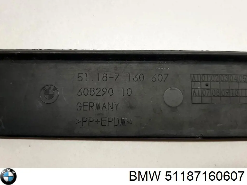 Крепление заднего номера автомобиля BMW 51187160607