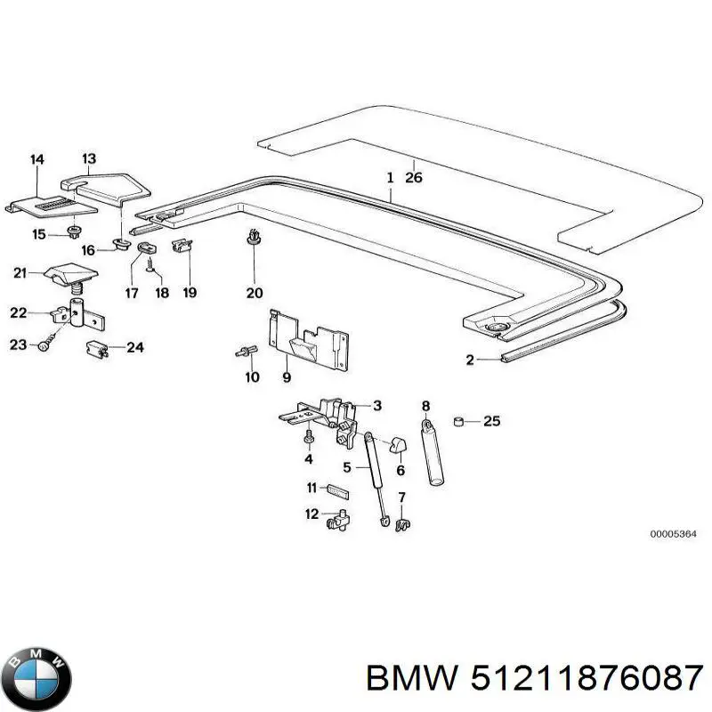 Хомут крепления глушителя задний BMW 51211876087 цена, от 0.71 USD
