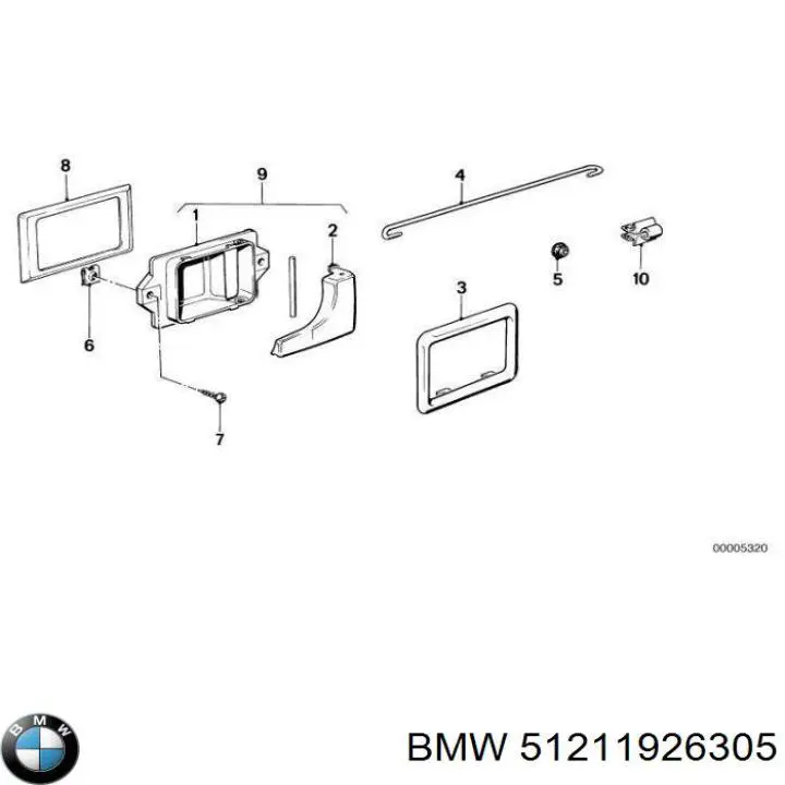 51211926305 BMW Ручка левой двери наружная