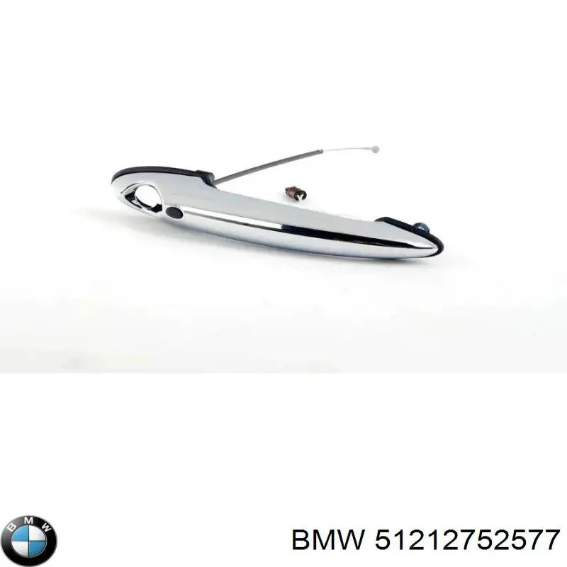 51212752577 BMW maçaneta dianteira esquerda externa da porta