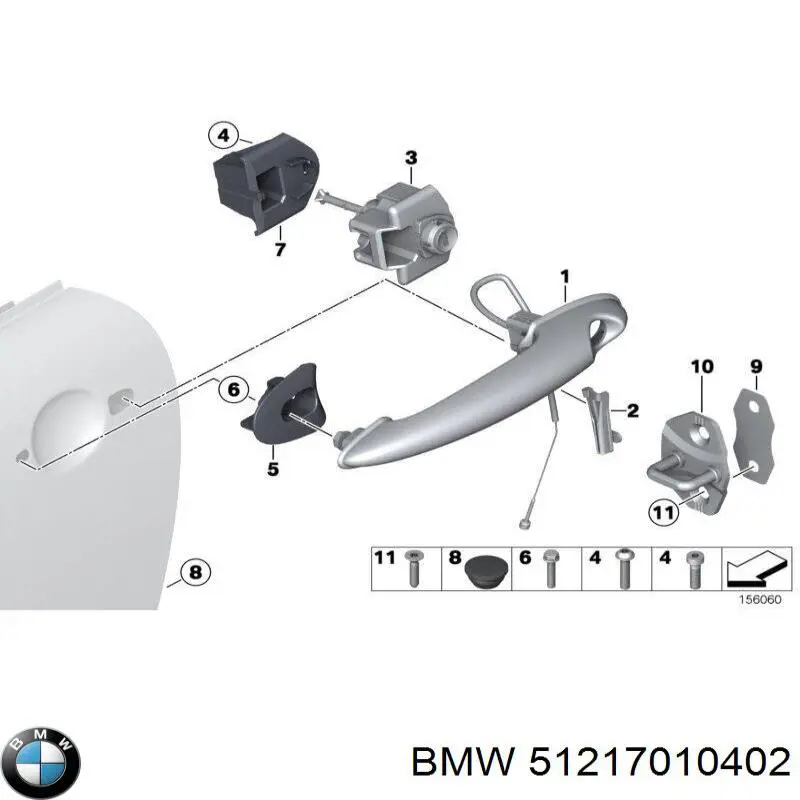51217010402 BMW датчик закрывания дверей (концевой выключатель)