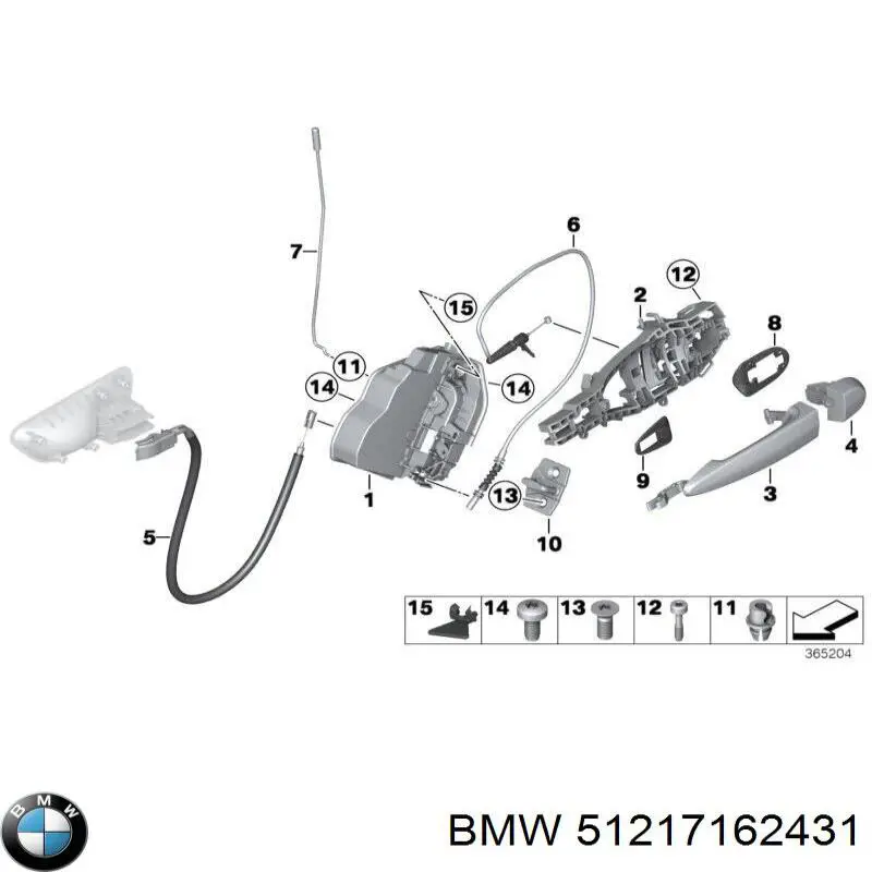 Maçaneta externa esquerda da porta traseira para BMW X5 (E70)