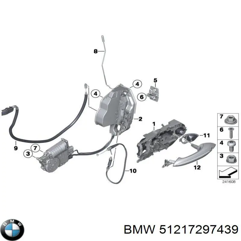 Трос замка двери передней Autotechteile 7105183