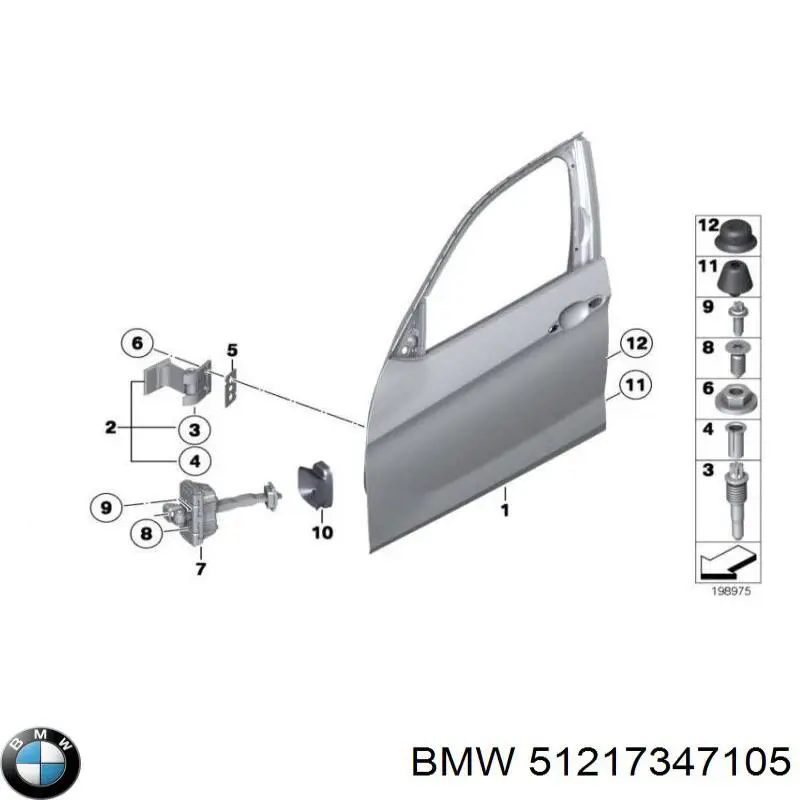 51217347105 BMW Ограничитель открывания двери