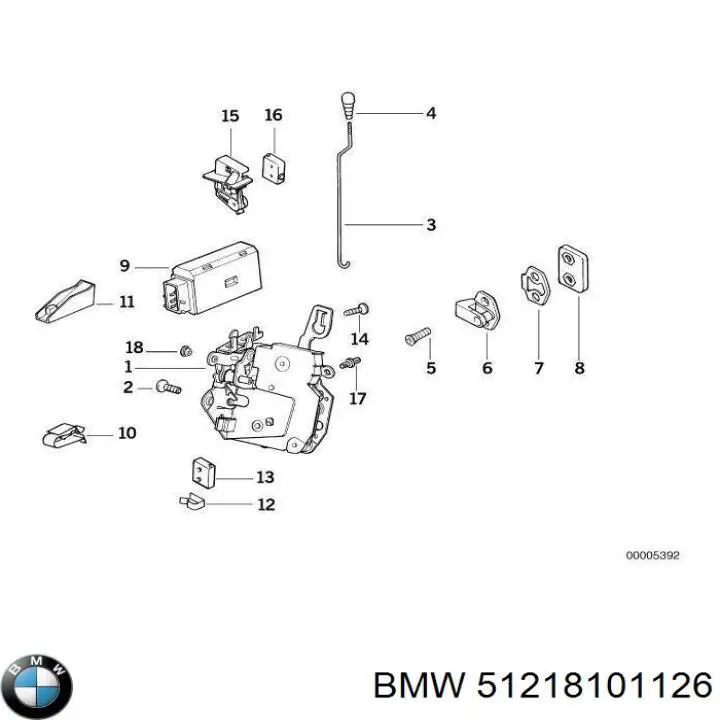 Купить 51218101126 BMW Датчик закрывания дверей