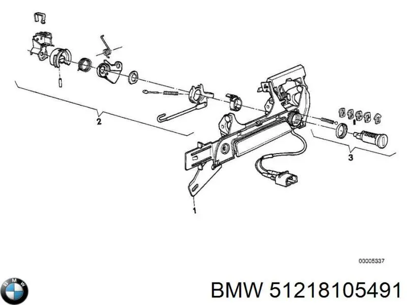 Личинка замка двери передней левой 51218105491 BMW