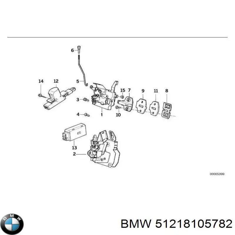 Дверной замок передний правый BMW 7 седан (E32) (1986 - 1994) цена, от 1185.50 USD