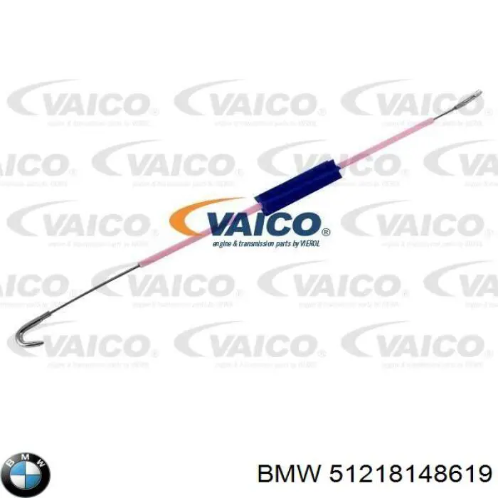 Cable de accionamiento, desbloqueo de puerta delantera izquierda 51218148619 BMW