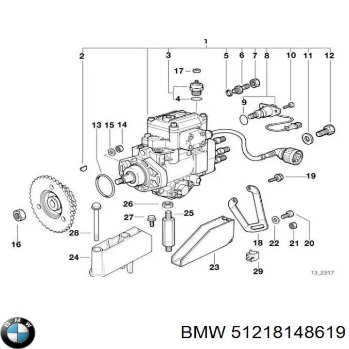 Трос открывания двери передней левой BMW 51218148619 цена, от 23.28 USD