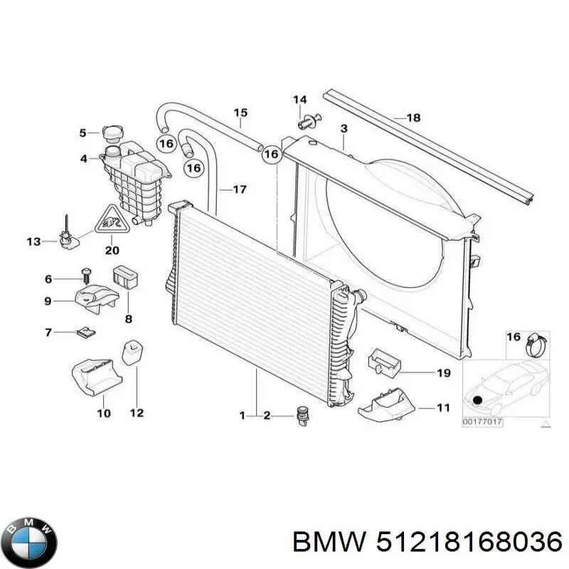 Купить 51218168036 BMW 