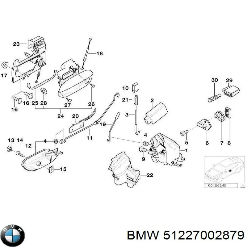 Кронштейн крепления бампера переднего левый BMW 51227002879 цена, от 3.48 USD