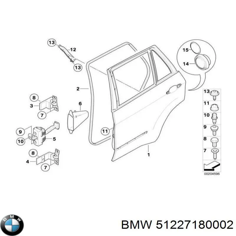 Limitador traseiro de abertura de porta para BMW X6 (E71)