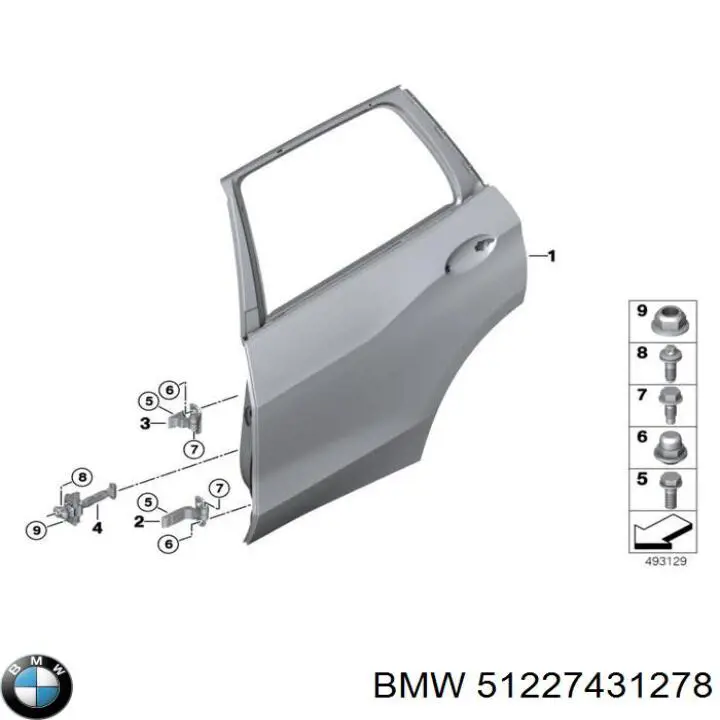 51227431278 BMW Ограничитель двери, задний