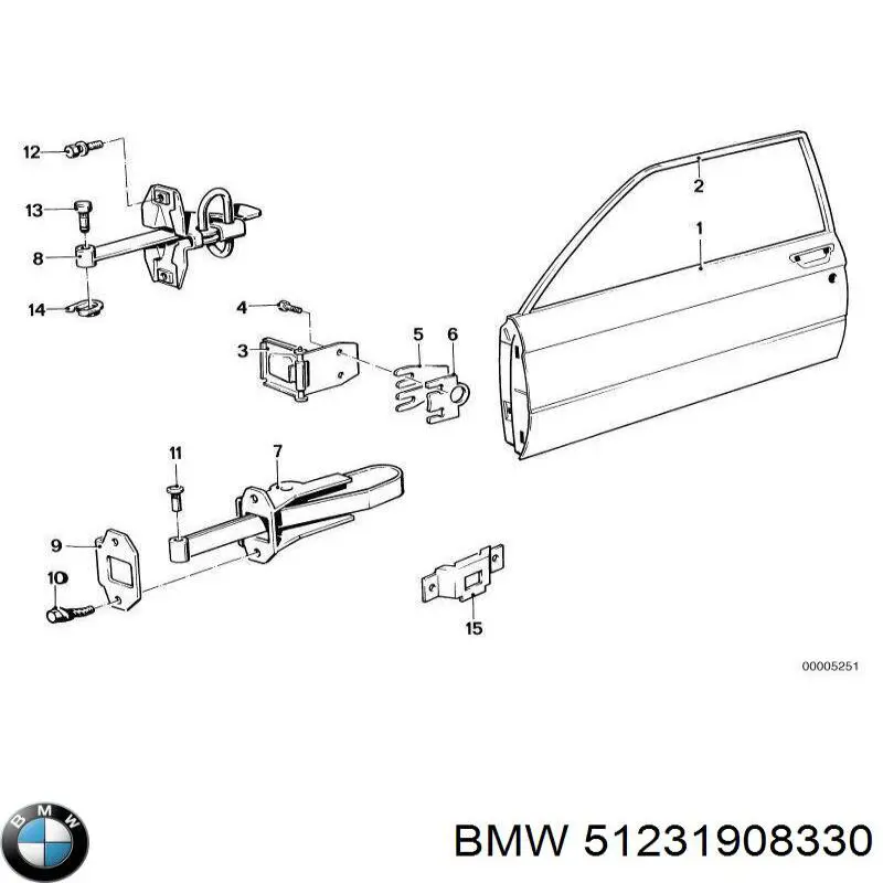 Замок капота BMW 51231908330 цена, от 78.93 USD
