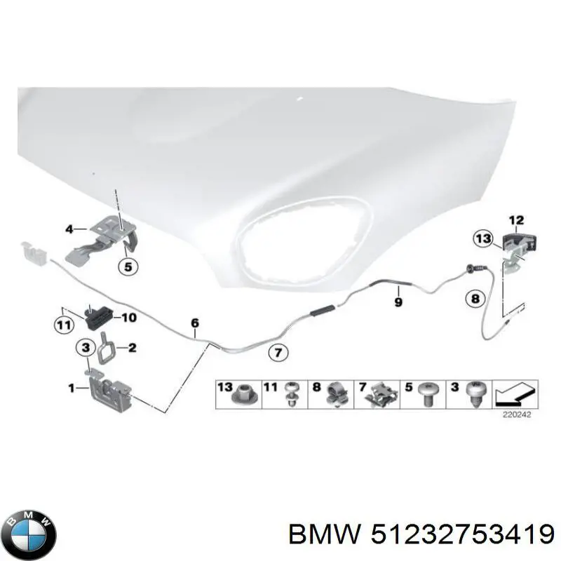 Замок капота левый Autotechteile 7135131 цена, от 28.54 USD