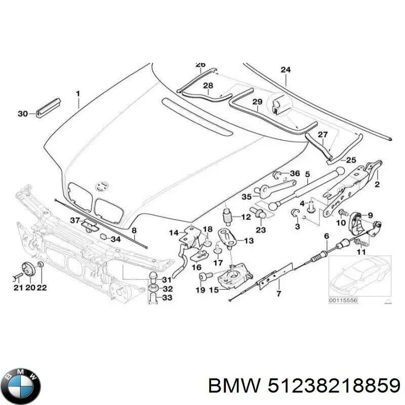 Трос капота 19101E46FL Febest