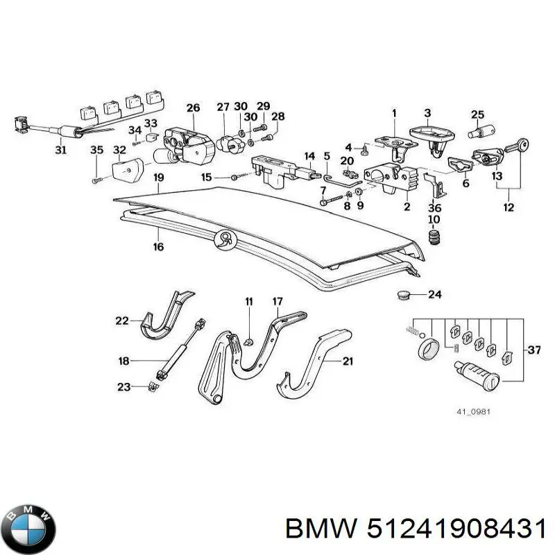 Амортизатор задней двери BMW 51241908431 цена, от 7.79 USD